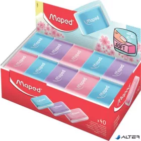   Radír display, MAPED "Essentials Soft Pastel", vegyes színek