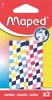 Radír, kockamintás, MAPED „Checkerboards”, vegyes minták, 2 db