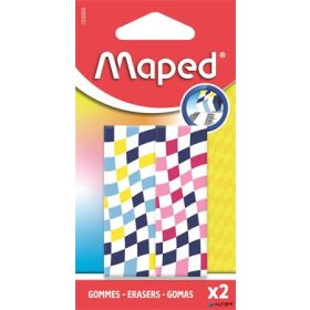   Radír, kockamintás, MAPED „Checkerboards”, vegyes minták, 2 db