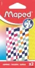 Radír, kockamintás, MAPED „Checkerboards”, vegyes minták, 2 db