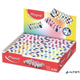   Radír display, kockamintás, MAPED „Checkerboards”, vegyes minták