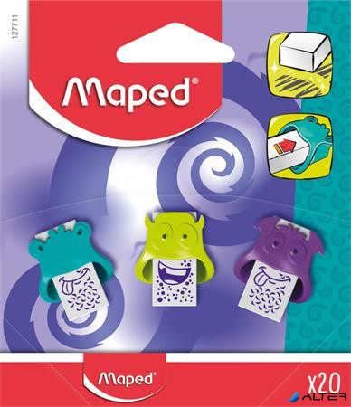 Radír display, MAPED "Little Monster", vegyes színek