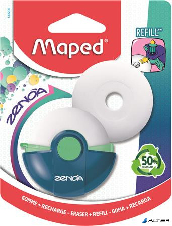 Radír, műanyag tokos, utántöltővel, MAPED "Zenoa", vegyes színek