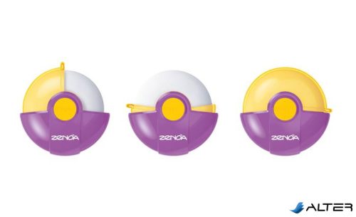 Radír, műanyag tokos, utántöltővel, MAPED "Zenoa", vegyes színek