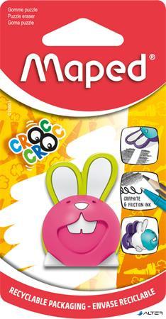Puzzle radír, MAPED "Croc Croc Puzzle", nyuszi, vegyes színek