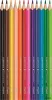 Színes ceruza készlet, háromszögletű, MAPED 'Color'Peps Star', 12 különböző szín