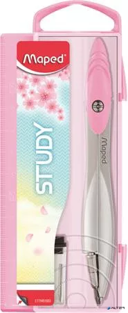 Körző, heggyel, MAPED 'Study', vegyes pasztell színek