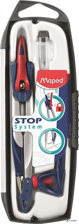 Körző készlet, rögzíthető lábakkal, 3 darabos, MAPED 'Stop System'