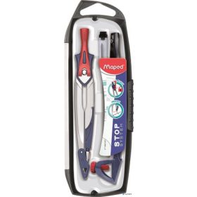   Körző készlet, rögzíthető lábakkal, 5 darabos, MAPED "Stop System"