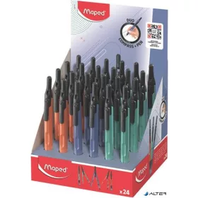   Körző display, heggyel, 2in1, ceruzává alakítható, MAPED „Compass Pen”, vegyes színek
