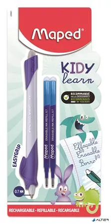 Írástanuló rollertoll, utántöltővel, 0,7 mm, radírozható, MAPED "KIDY Learn MAGIC", vegyes minták