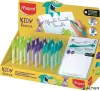 Írástanuló rollertoll display, 0,7 mm, radírozható, MAPED "KIDY Learn MAGIC", vegyes színek