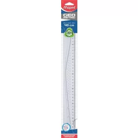 Vonalzó, műanyag, 40 cm, MAPED "Geometric"