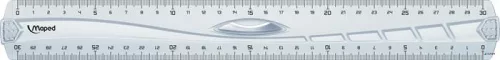 Vonalzó, műanyag, 30 cm, MAPED "Geometric"