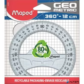 Szögmérő, műanyag, 360°, MAPED 'Geometric'