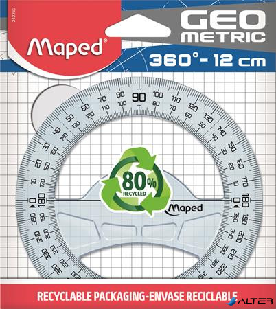 Szögmérő, műanyag, 360°, MAPED 'Geometric'