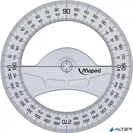 Szögmérő, műanyag, 360°, MAPED "Geometric"