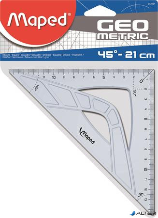 Háromszög vonalzó, műanyag, 45°, 21 cm, MAPED 'Geometric'