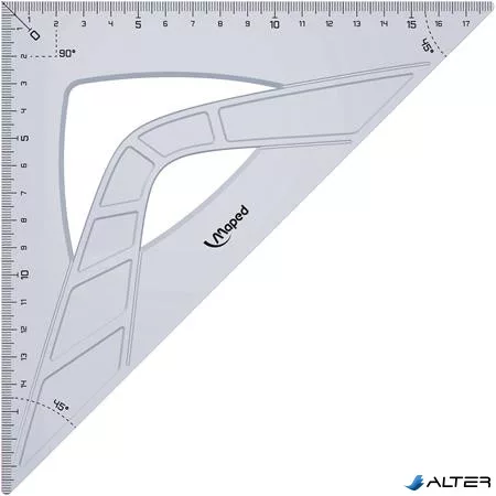 Háromszög vonalzó, műanyag, 45°, 17 cm, MAPED 'Geometric'