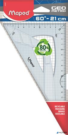 Háromszög vonalzó, műanyag, 60°, 21 cm, MAPED 'Geometric'