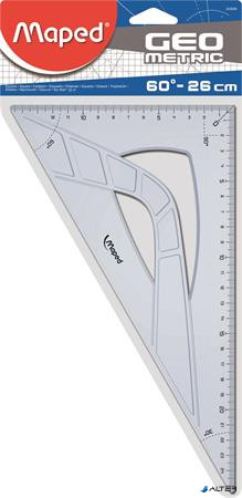 Háromszög vonalzó, műanyag, 60°, 26 cm, MAPED 'Geometric'
