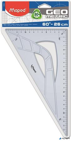 Háromszög vonalzó, műanyag, 60°, 26 cm, MAPED 'Geometric'