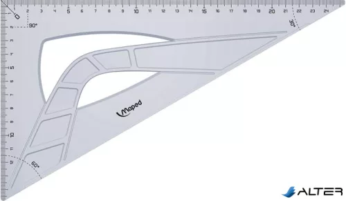 Háromszög vonalzó, műanyag, 60°, 25 cm, MAPED "Geometric"
