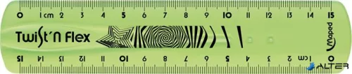 Vonalzó, műanyag, törhetetlen, 15 cm, MAPED 'Twist'n Flex'