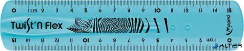 Vonalzó, műanyag, törhetetlen, 15 cm, MAPED 'Twist'n Flex'