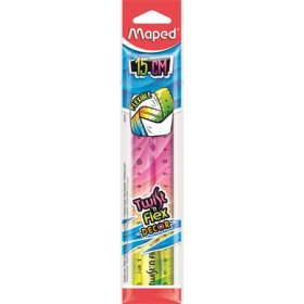   Vonalzó, műanyag, 15 cm, MAPED 'Twist'n Flex Decor'