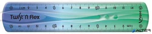 Vonalzó, műanyag, 15 cm, MAPED 'Twist'n Flex Decor'