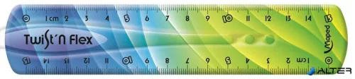 Vonalzó, műanyag, 15 cm, MAPED 'Twist'n Flex Decor'
