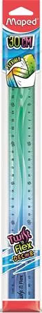 Vonalzó, műanyag, 30 cm, MAPED "Twist'n Flex Decor"