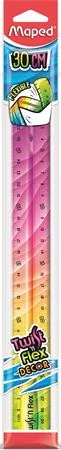 Vonalzó, műanyag, 30 cm, MAPED "Twist'n Flex Decor"