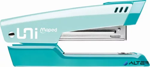 Tűzőgép, 24/6, 26/6, 20 lap, MAPED "Universal Metal Half-Strip Pastel", pasztell türkiz