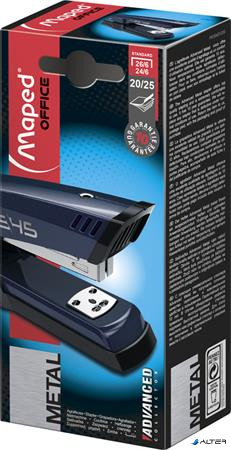 Tűzőgép, 24/6, 26/6, 20 lap, MAPED "Advanced Half-Strip", sötétkék