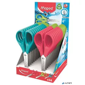   Olló display, iskolai, 13 cm, MAPED 'Essentials Pulse', vegyes színek