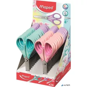   Olló display, iskolai, 13 cm, MAPED "Essentials Soft Pastel", pasztell színek