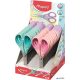 Olló display, iskolai, 13 cm, MAPED 'Essentials Soft Pastel', pasztell színek