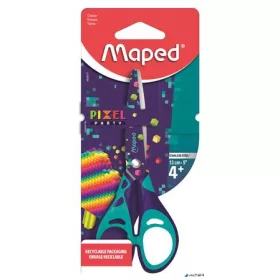 Olló, iskolai, 13 cm, MAPED 'Pixel Party'