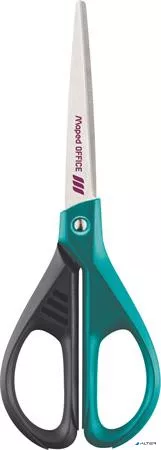 Olló, irodai, 17 cm, MAPED 'Essentials Green Deco', vegyes színek