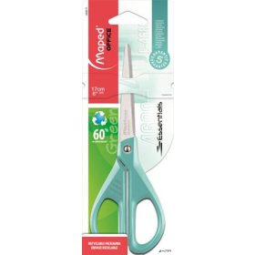   Olló, irodai, 17 cm, MAPED 'Essentials Green', türkizkék