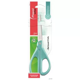   Olló, irodai, 21 cm, MAPED "Essentials Green", türkizkék