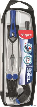Körző készlet, 4 darabos, MAPED 'Technic Compact'