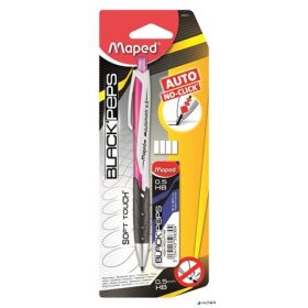   Nyomósirón, 0,5 mm, ajándék grafitbéllel, MAPED "Black'Peps", vegyes színek