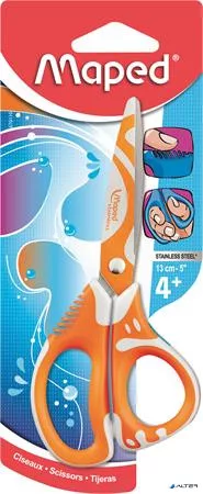 Olló, iskolai, 13 cm, MAPED 'Zenoa Fit', vegyes színek