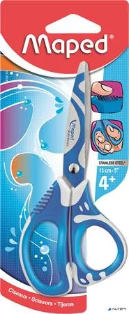 Olló, iskolai, 13 cm, MAPED 'Zenoa Fit', vegyes színek