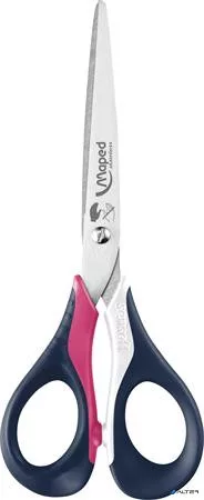 Olló, általános, 16 cm, balkezes, MAPED 'Sensoft 3D', vegyes színek