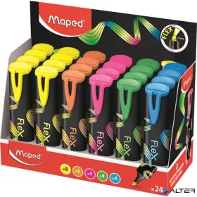   Szövegkiemelő display, 1-5 mm, MAPED "Fluo Peps Flex", vegyes színek