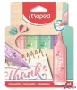 Szövegkiemelő készlet, 1-5 mm, MAPED "Fluo Peps Flex Pastel", pasztell szín, vegyes készletek